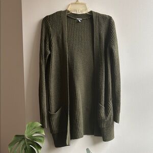 Charlotte Russe Olive Green Sweater Cardigan